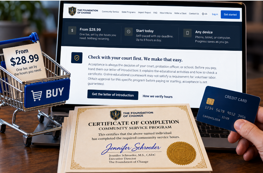 Online Community Service Certificates for Sale