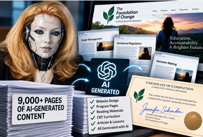 The Foundation of Change’s “CBT-Informed” Curriculum Was Built With AI