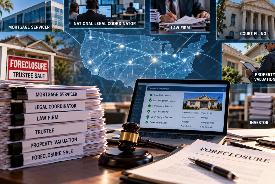 The Nationwide Foreclosure Machine: Inside the Legal Networks Processing America's Mortgage Defaults