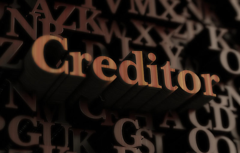 Creditor – Wooden 3d rendered letters/message Collections Law FIrm
